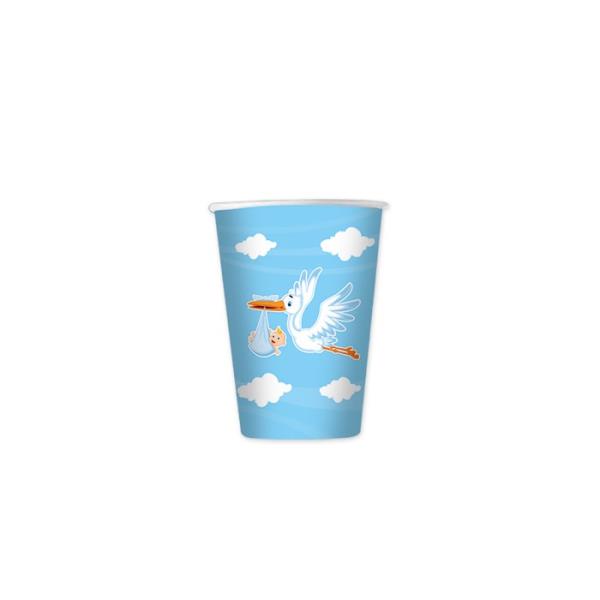 BICCHIERINO 80cc. CICOGNA NUVOLA CELESTE pz.8 1 BICCHIERINO 80cc. CICOGNA NUVOLA CELESTE pz.8