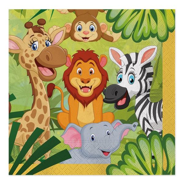 TOVAGLIOLO 33x33 cm. JUNGLA pz.20 1 TOVAGLIOLO 33x33 cm. JUNGLA pz.20