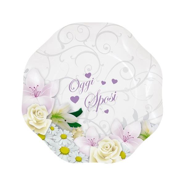 PIATTO CM.18 SPOSI BOUQUET