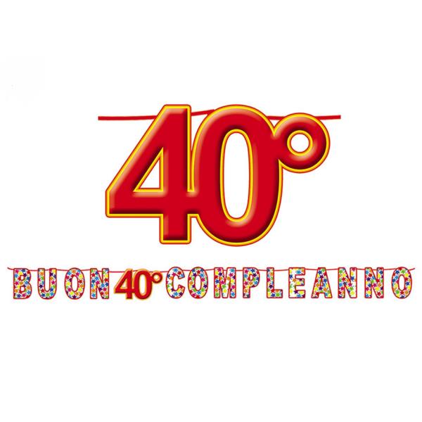 FESTONE BUON 40 COMPLEANNO MT.6 1 FESTONE BUON 40 COMPLEANNO MT.6