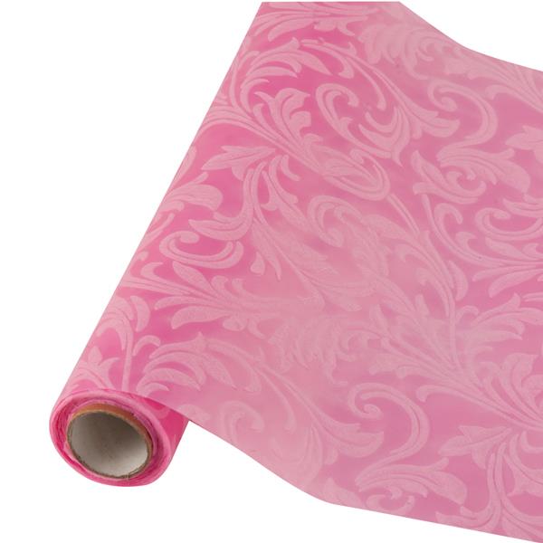 RUNNER TESSUTO FLOCCATO DAMASCATO MT.3 ROSA 1 RUNNER TESSUTO FLOCCATO DAMASCATO MT.3 ROSA