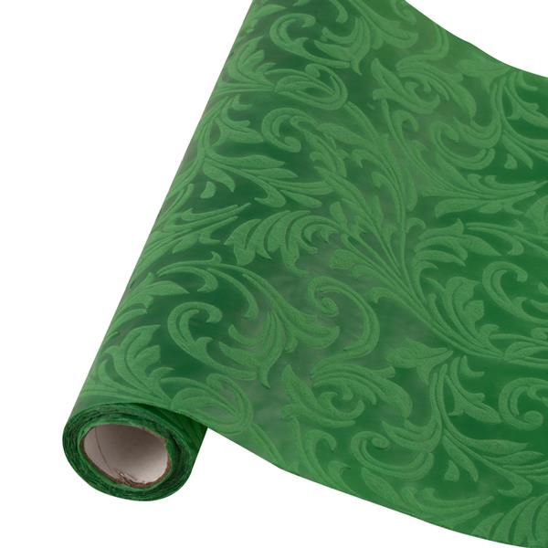 RUNNER TESSUTO FLOCCATO DAMASCATO MT.3 VERDONE 1 RUNNER TESSUTO FLOCCATO DAMASCATO MT.3 VERDONE