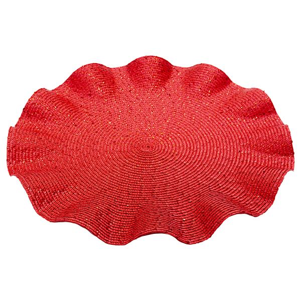 SOTTOPIATTO ONDULATO ROSSO CM.38 PZ.1 1 SOTTOPIATTO ONDULATO ROSSO CM.38 PZ.1