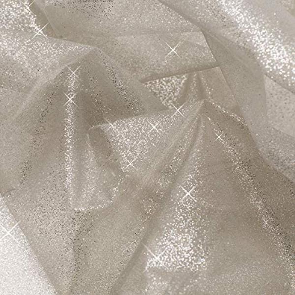 TOVAGLIA ORGANZA POLVERE DI STELLE ARGENTO CM.140X240 1 TOVAGLIA ORGANZA POLVERE DI STELLE ARGENTO CM.140X240