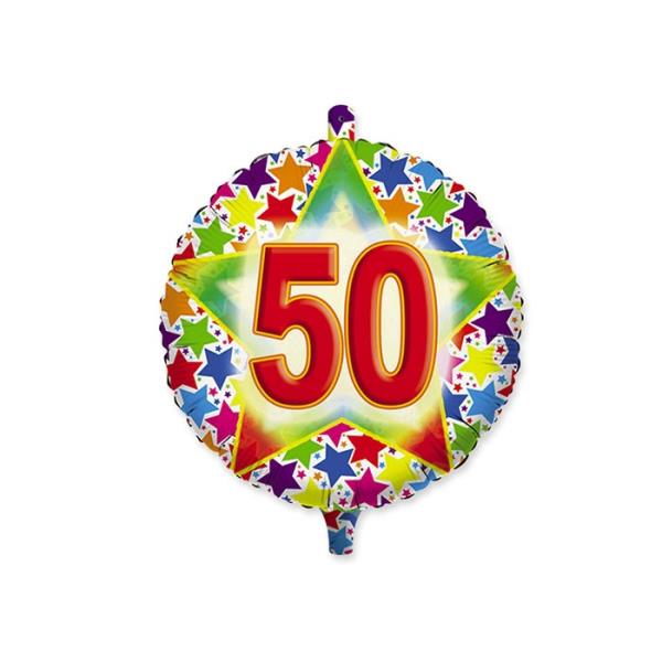 PALLONCINO MYLAR 18'' 50 ANNI STARDUST