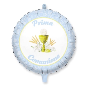 PALLONCINO MYLAR 36" LA MIA PRIMA COMUNIONE CELESTE pz.1