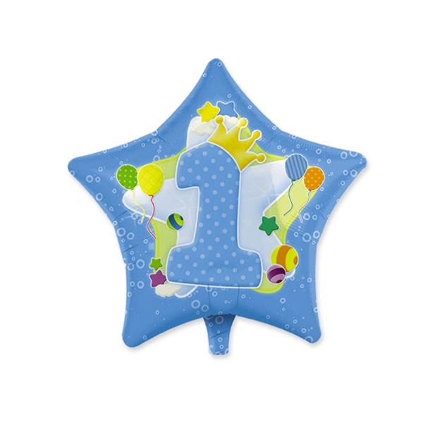 PALLONE MYLAR 18'' 1 COMPLEANNO STELLA CELESTE 1 PALLONE MYLAR 18'' 1 COMPLEANNO STELLA CELESTE