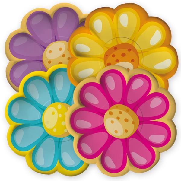 PIATTO Ø29 cm. PETALOSO MIX 4 COLORI pz.8 1 PIATTO Ø29 cm. PETALOSO MIX 4 COLORI pz.8