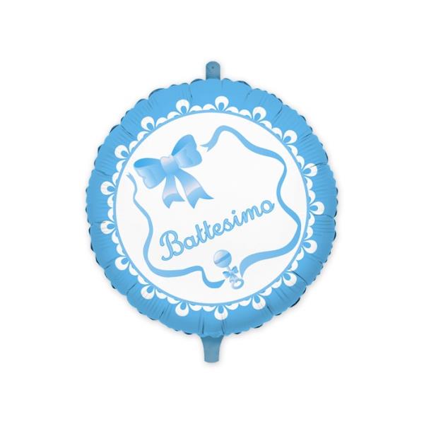 PALLONE MYLAR 18'' BATTESIMO CELESTE 1 PALLONE MYLAR 18'' BATTESIMO CELESTE