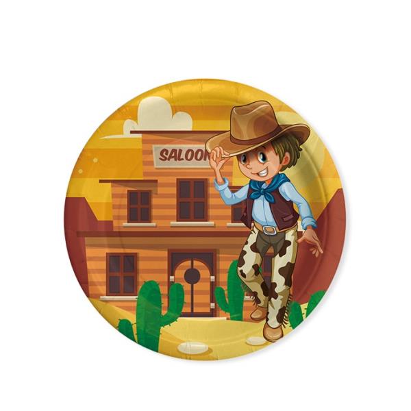 PIATTO Ø18 cm. COWBOY pz.8