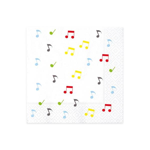 TOVAGLIOLO 33x33 cm. MUSIC PARTY pz.20 1 TOVAGLIOLO 33x33 cm. MUSIC PARTY pz.20