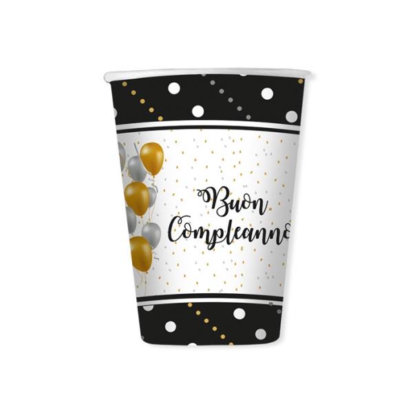 BICCHIERE BUON COMPLEANNO PRESTIGE pz.8 1 BICCHIERE BUON COMPLEANNO PRESTIGE pz.8