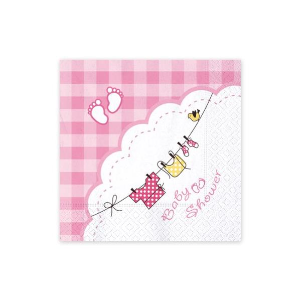 TOVAGLIOLO 25x25 BABY SHOWER GIRL pz.20 1 TOVAGLIOLO 25x25 BABY SHOWER GIRL pz.20