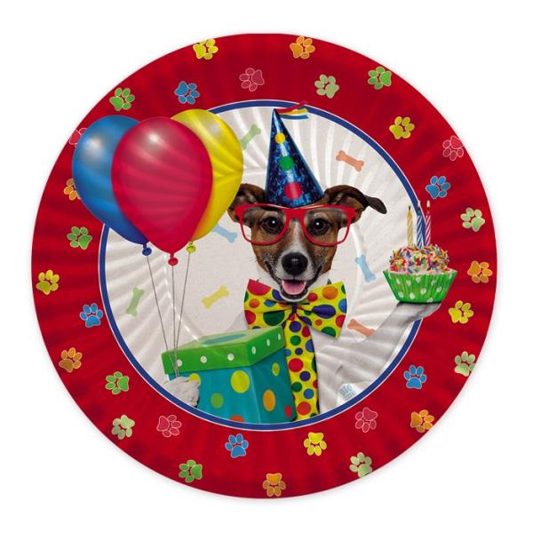 PIATTO Ø18 cm. PARTY DOG pz.8 1 PIATTO Ø18 cm. PARTY DOG pz.8