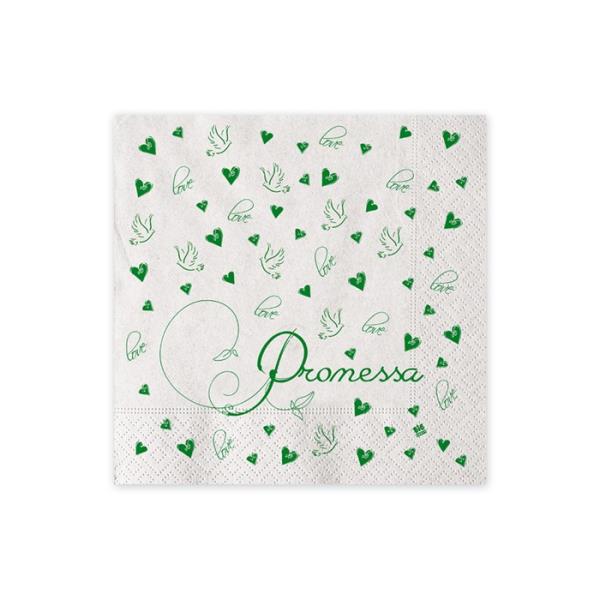 TOVAGLIOLO 25x25 cm. PROMESSA LOVE pz.20 1 TOVAGLIOLO 25x25 cm. PROMESSA LOVE pz.20