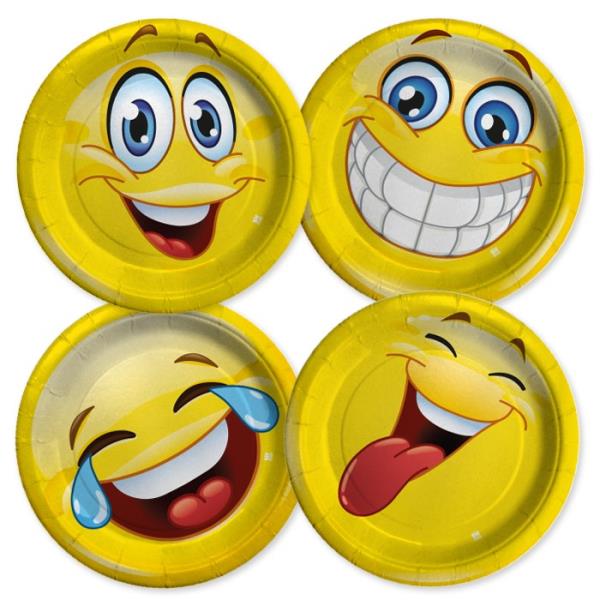 PIATTO Ø18 EMOTICONS MIX pz.8