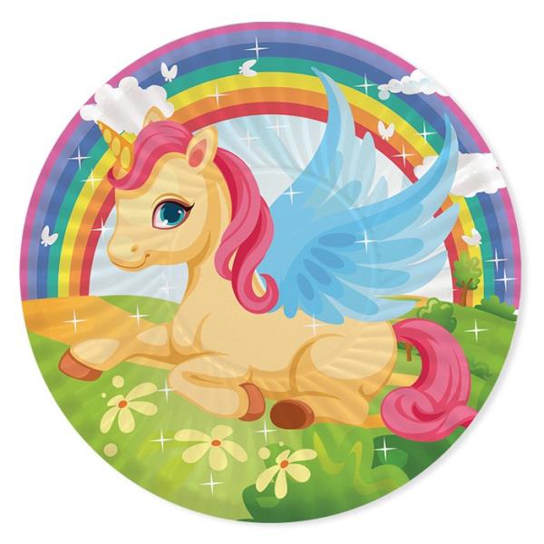PIATTO Ø24 cm. UNICORNI pz.8 1 PIATTO Ø24 cm. UNICORNI pz.8