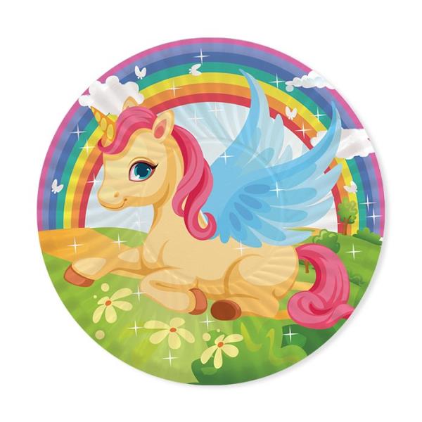 PIATTO Ø18 cm. UNICORNI pz.8 1 PIATTO Ø18 cm. UNICORNI pz.8