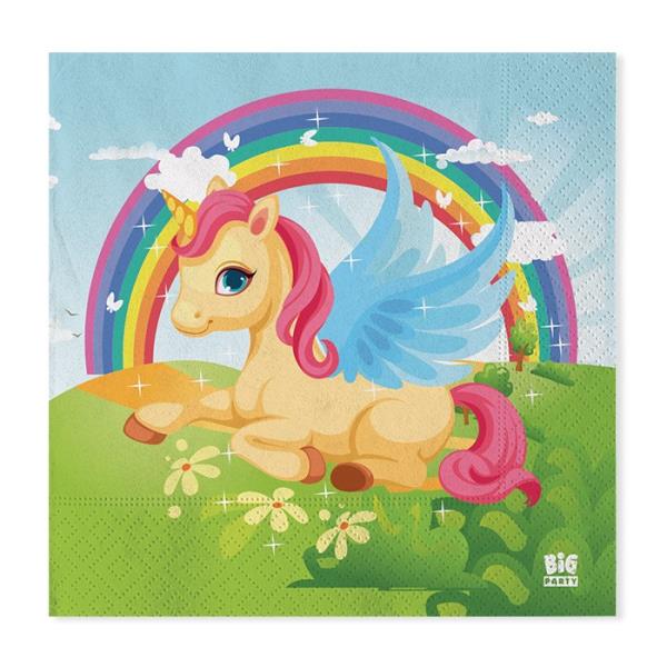 TOVAGLIOLO 33x33 cm. UNICORNI pz.20 1 TOVAGLIOLO 33x33 cm. UNICORNI pz.20