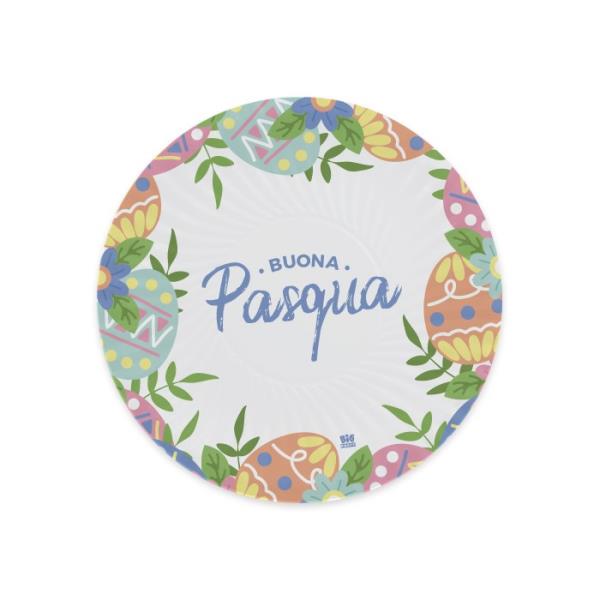 PIATTO Ø18 cm. BUONA PASQUA pz.8 1 PIATTO Ø18 cm. BUONA PASQUA pz.8