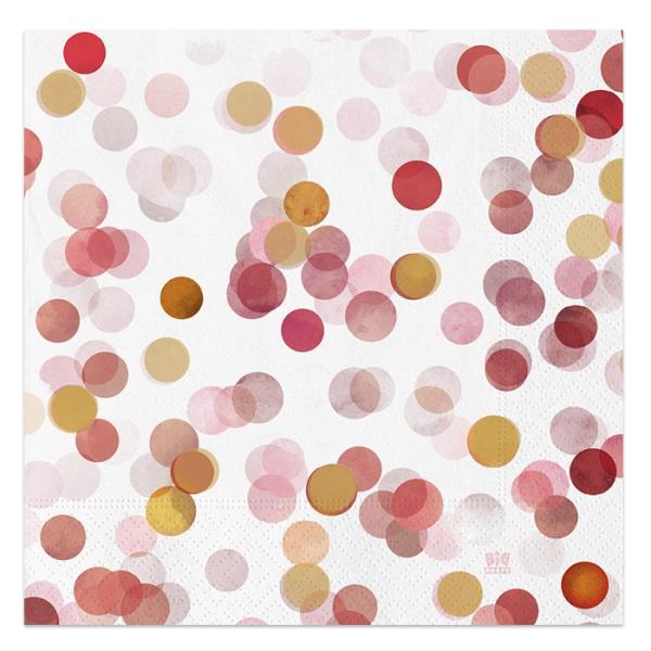 TOVAGLIOLO 33x33cm. CORIANDOLI ROSA pz.20 1 TOVAGLIOLO 33x33cm. CORIANDOLI ROSA pz.20