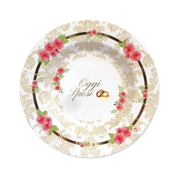 PIATTO Ø25 cm. ROMANTIC WEDDING pz.8