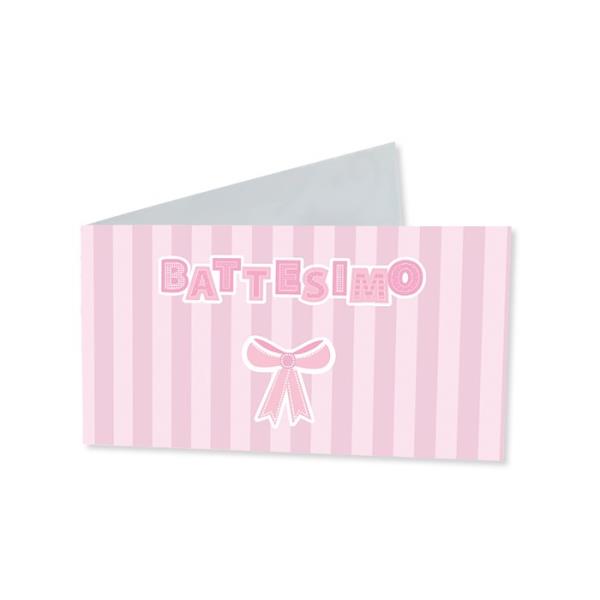 BIGLIETTINO BOMBONIERA BATTESIMO TEDDY ROSA 1 BIGLIETTINO BOMBONIERA BATTESIMO TEDDY ROSA