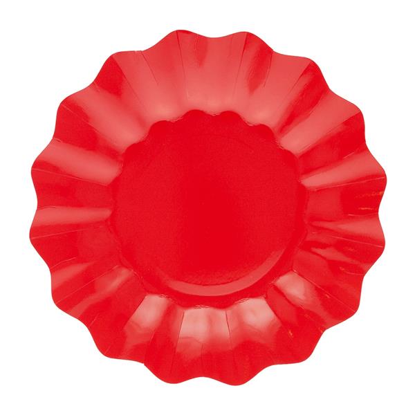 PIATTO PIANO NEW SHAPE Ø27 cm. ROSSO pz.8