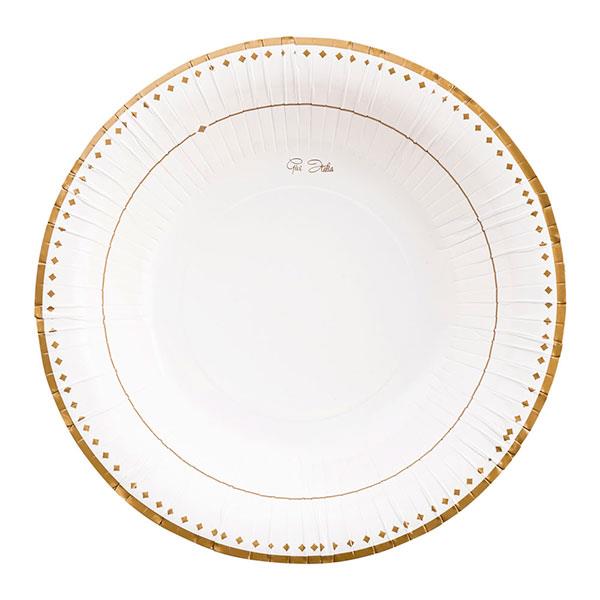 PIATTI FONDI ROUND GOLD GRACE PZ.8 CM.24 1 PIATTI FONDI ROUND GOLD GRACE PZ.8 CM.24