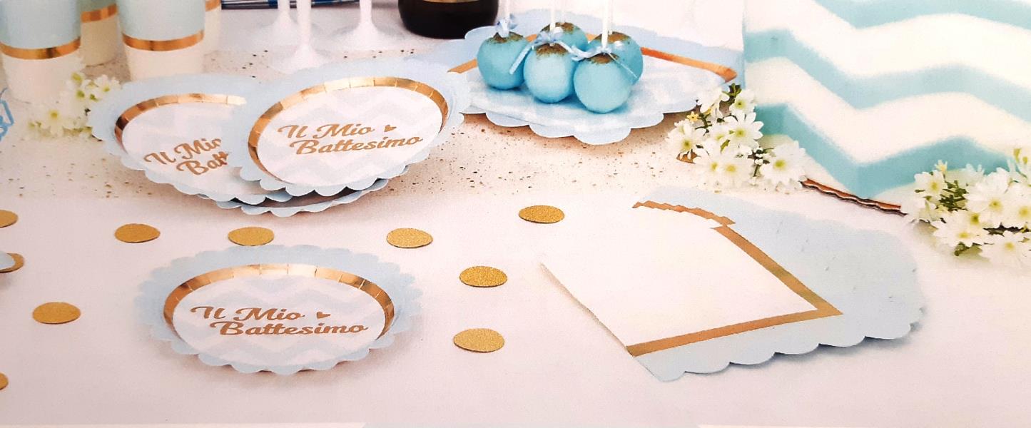 PIATTO DESSERT IL MIO BATTESIMO BABY CHIC CELESTE 2 PIATTO DESSERT IL MIO BATTESIMO BABY CHIC CELESTE