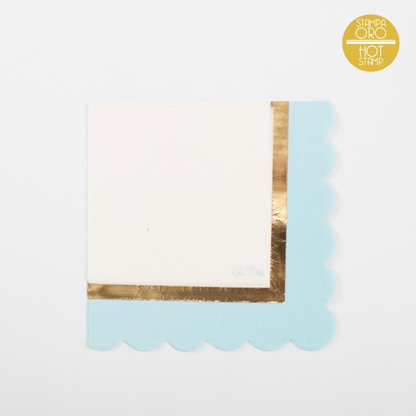 TOVAGLIOLO 33X33 SMERLATI BABY CHIC CELESTE pz.16 1 TOVAGLIOLO 33X33 SMERLATI BABY CHIC CELESTE pz.16