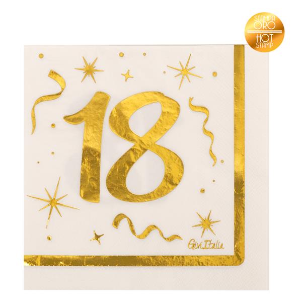 TOVAGLIOLI 33X33 18 ANNI METAL GOLD PZ.16