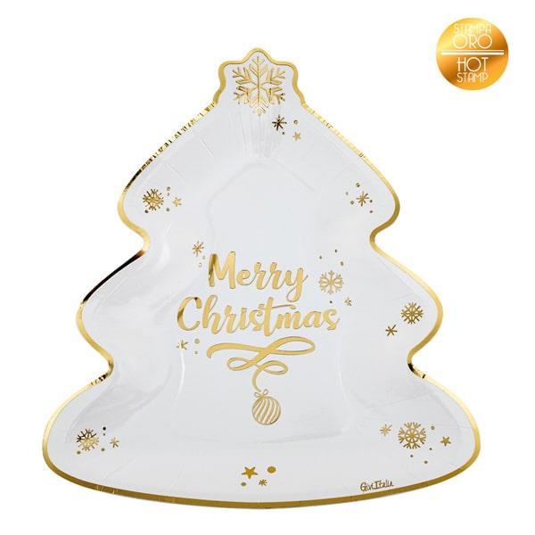 PIATTO ALBERO MERRY CHRISTMAS PZ8 1 PIATTO ALBERO MERRY CHRISTMAS PZ8