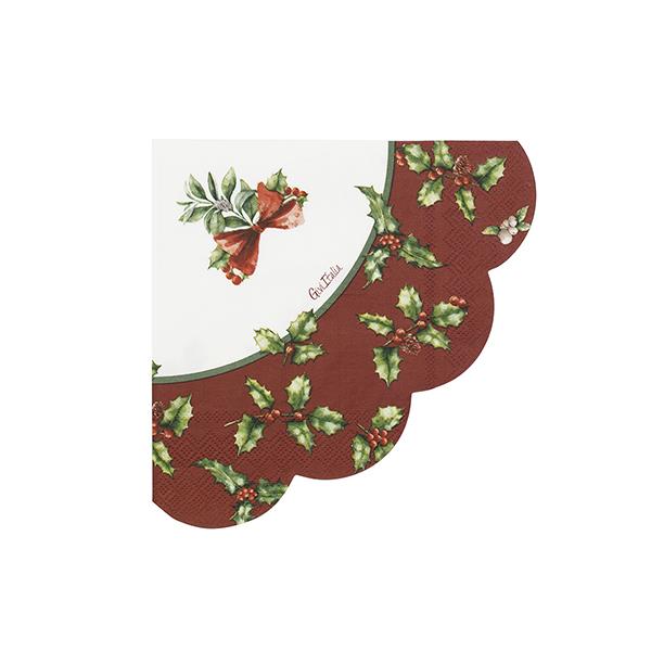 TOVAGLIOLO 33x33 SMERLO FIORE CHRISTMAS TIME PZ.16 1 TOVAGLIOLO 33x33 SMERLO FIORE CHRISTMAS TIME PZ.16