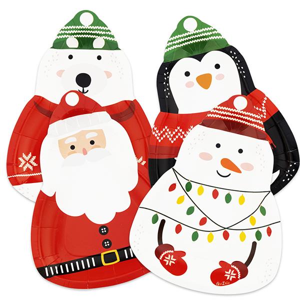 PIATTO SAGOMATO 24,5x18,5cm. CHRISTMAS FRIENDS PZ.16 1 PIATTO SAGOMATO 24,5x18,5cm. CHRISTMAS FRIENDS PZ.16