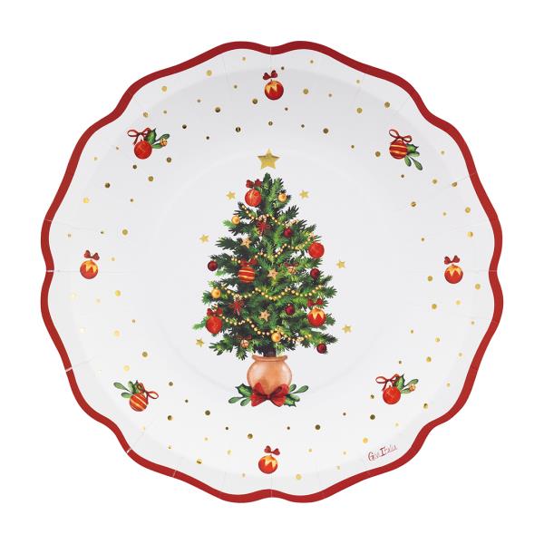 PIATTO PIANO NEW LIBERTY Ø27 cm. COMPOSTABILE CHRISTMAS WISHER pz.8 1 PIATTO PIANO NEW LIBERTY Ø27 cm. COMPOSTABILE CHRISTMAS WISHER pz.8