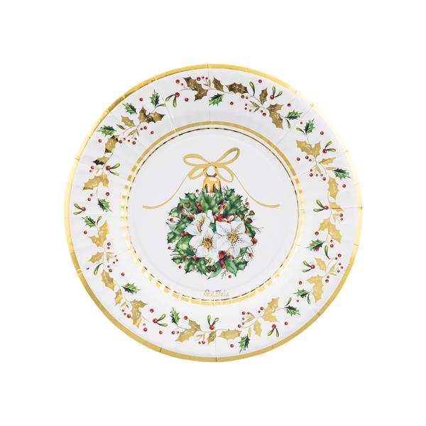 PIATTO DESSERT ROUND Ø21 cm. COMPOSTABILE MAGIA DEL NATALE pz.8 1 PIATTO DESSERT ROUND Ø21 cm. COMPOSTABILE MAGIA DEL NATALE pz.8