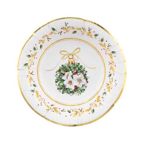 PIATTO FONDO ROUND Ø24 cm. COMPOSTABILE MAGIA DEL NATALE pz.8 1 PIATTO FONDO ROUND Ø24 cm. COMPOSTABILE MAGIA DEL NATALE pz.8