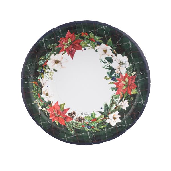 PIATTO FONDO ROUND Ø24 cm. COMPOSTABILE CHRISTMAS IN TARTAR pz.8 1 PIATTO FONDO ROUND Ø24 cm. COMPOSTABILE CHRISTMAS IN TARTAR pz.8