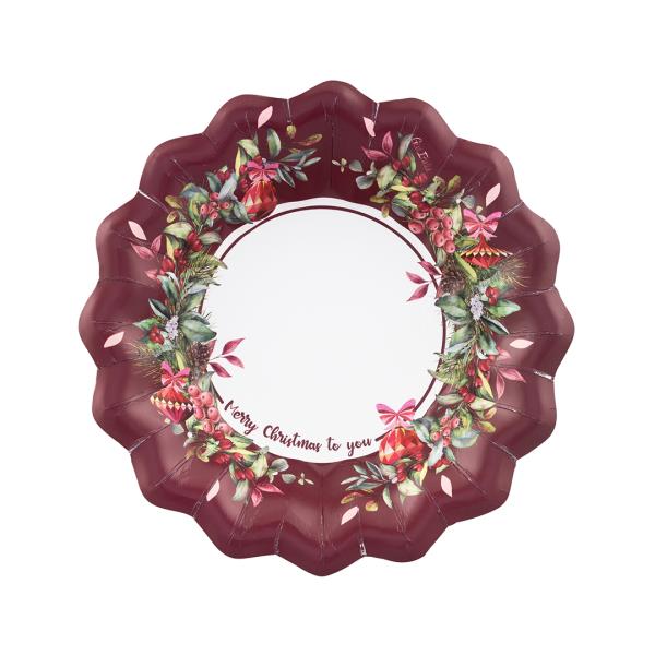 PIATTO FONDO NEW LIBERTY Ø24 cm. COMPOSTABILE CHERRY CHRISTMAS pz.8 1 PIATTO FONDO NEW LIBERTY Ø24 cm. COMPOSTABILE CHERRY CHRISTMAS pz.8