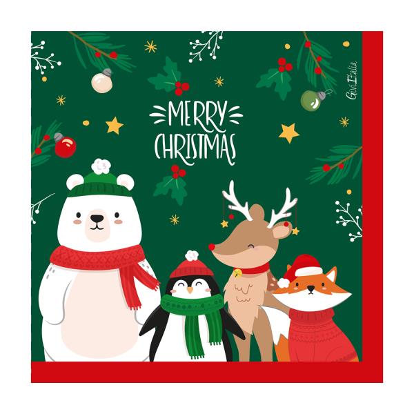 TOVAGLIOLO 33x33 cm. SHAPED SANTA'S FRIEDS pz.16 1 TOVAGLIOLO 33x33 cm. SHAPED SANTA'S FRIEDS pz.16