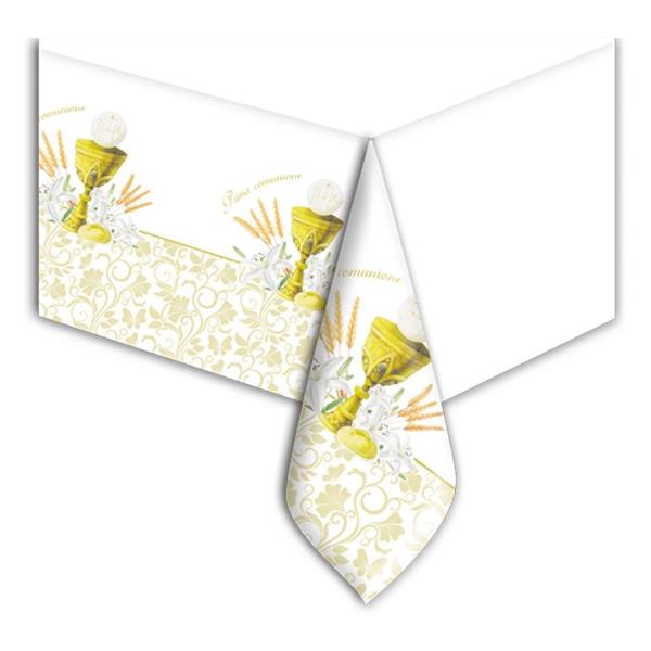 TOVAGLIA PVC 140X270 cm. 1ª COMUNIONE IVORY pz.1 1 TOVAGLIA PVC 140X270 cm. 1ª COMUNIONE IVORY pz.1