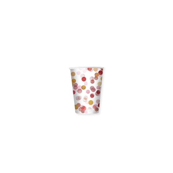 BICCHIERINO 80cc. CORIANDOLI ROSA pz.8 1 BICCHIERINO 80cc. CORIANDOLI ROSA pz.8