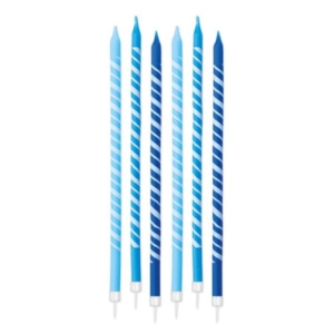 CANDELE MATITE STRIPES DISPONIBILI IN DIVERSI COLORI pz.6
