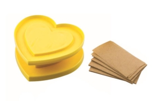 TAGLIAPASTA A FORMA DI CUORE + 80 FOGLIETTI FOUR YOU SILIKOMART