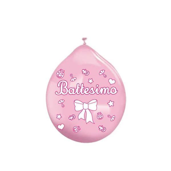 PALLONCINO BATTESIMO ROSA pz.20