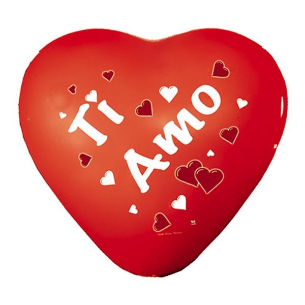 PALLONCINO LATTICE CUORE ROSSO TI AMO PZ.16 1 PALLONCINO LATTICE CUORE ROSSO TI AMO PZ.16