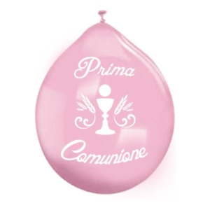 PALLONCINO LA MIA PRIMA COMUNIONE ROSA pz.20