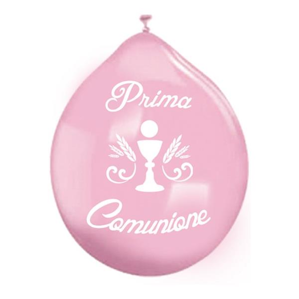 PALLONCINO LA MIA PRIMA COMUNIONE ROSA pz.20 1 PALLONCINO LA MIA PRIMA COMUNIONE ROSA pz.20