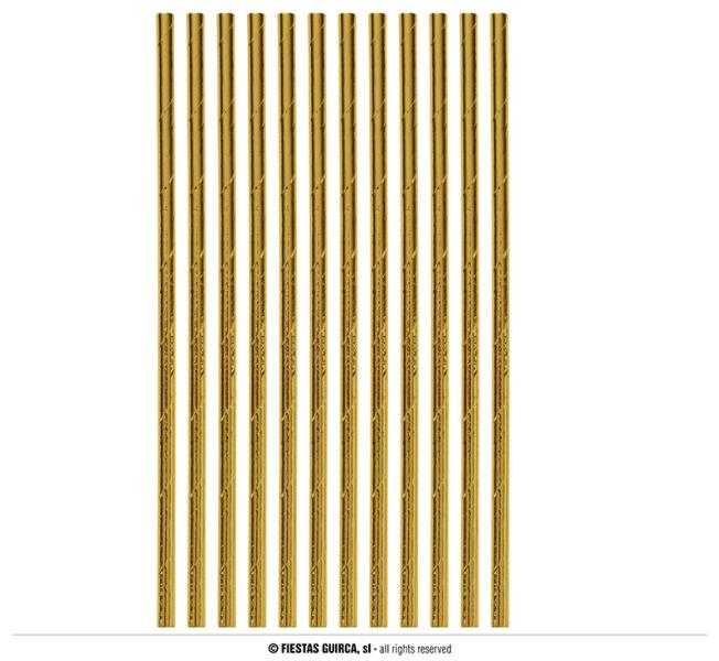 CANNUCCE CARTA ORO Ø6 x 200 mm. pz.12 1 CANNUCCE CARTA ORO Ø6 x 200 mm. pz.12